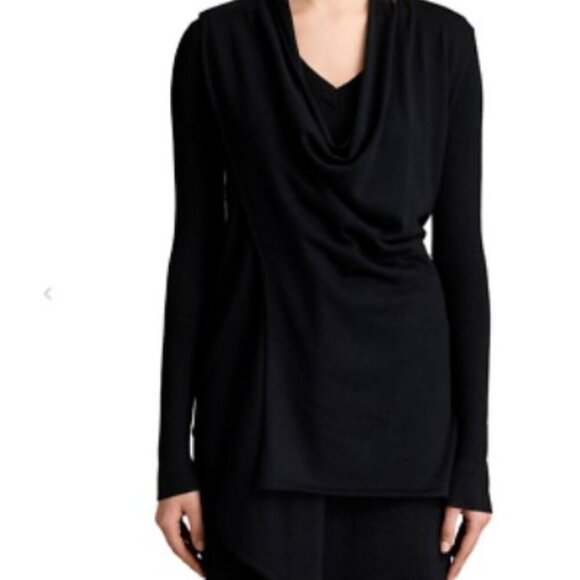 AllSaints Drina V-Neck Knitted Mini Dress – Size 2 – Black - Picture 2 of 9